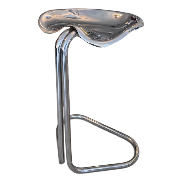 Stainless Tractor Stool by Rodney Kinsman for O.M.K, 1970s For Sale