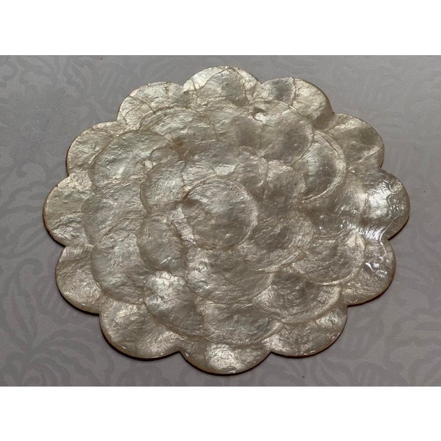 1960s Hallie St. Mary, Inc. Capiz Shell Placemats - Set of 8 For Sale - Image 10 of 12