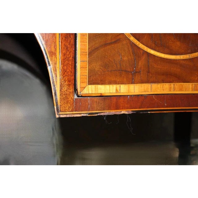 Wood Period Antique English Mahogany Hepplewhite Serpentine Sideboard For Sale - Image 7 of 15