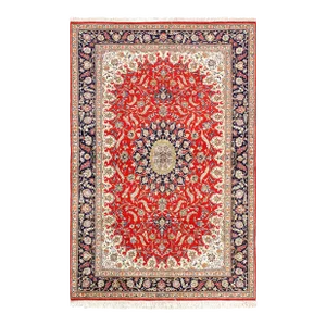 2020s Fine Hand Knotted Pure Silk Qum Rug