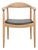 JH503 The Chair in Oak and Black Leather by Hans Wegner, 1960s For Sale
