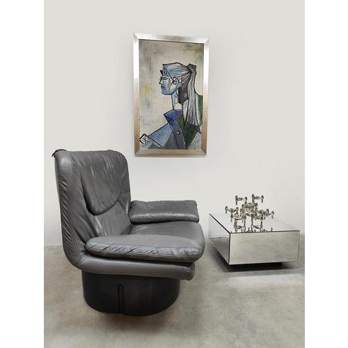 Vintage Il Poltrone Leather Lounge Chair by Ammannati & Vitelli, 1970s For Sale - Image 6 of 6