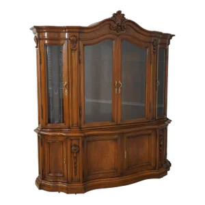 Karges French Louis XV Style Walnut China Cabinet
