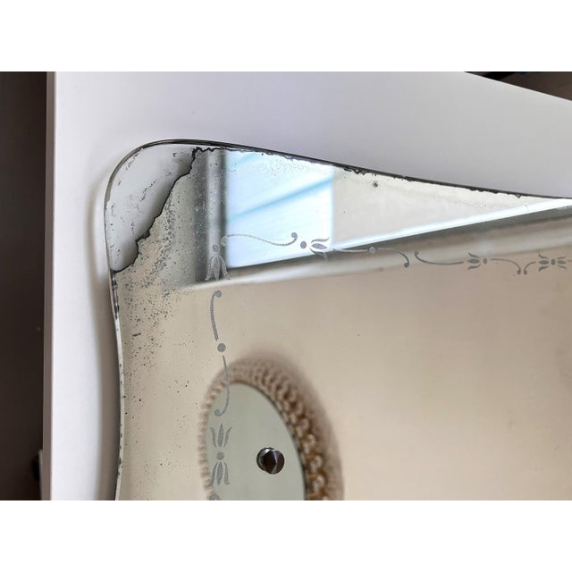 Vintage Italian Wall Mirror with Decorations, 1950s For Sale - Image 16 of 17