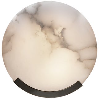 Kelly Wearstler for Visual Comfort Signature Melange Sconce in Bronze with Alabaster For Sale