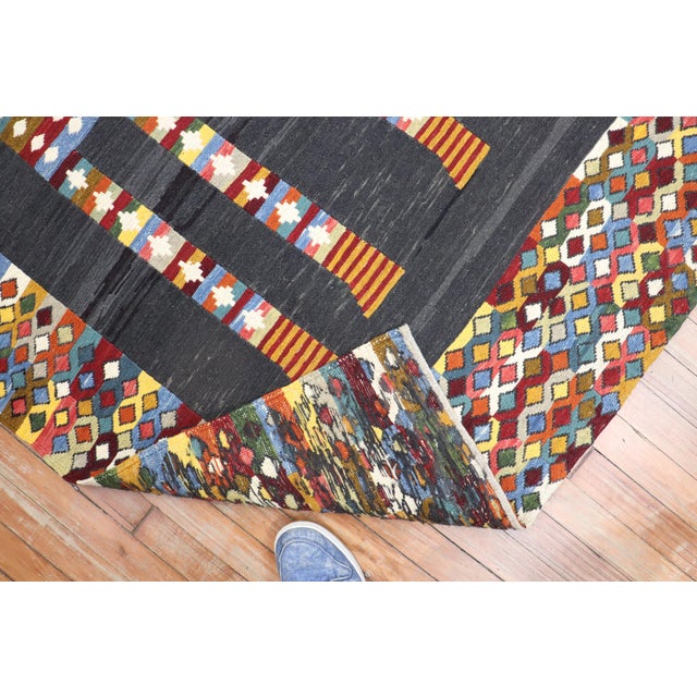 Folk Art Late 20th Century Persian Pictorial Kilim - 3'11" x 6'3" For Sale - Image 3 of 18