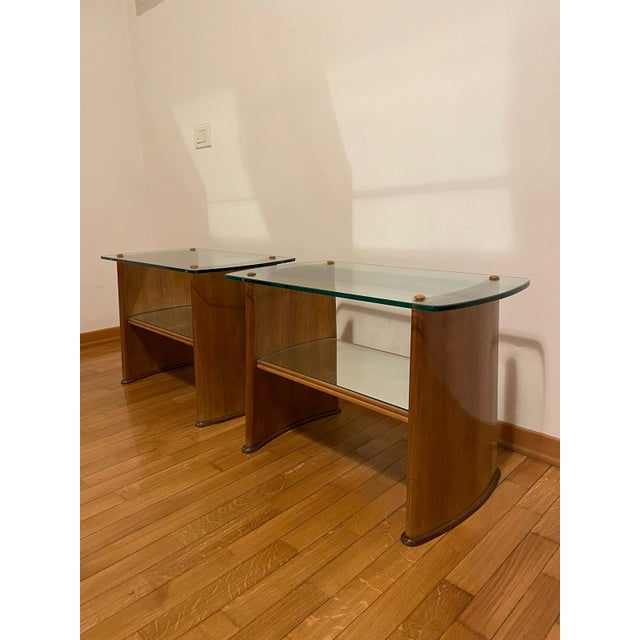 Bedside Tables by Pietro Chiesa for Fontana Arte, 1940s, Set of 2 For Sale - Image 3 of 5