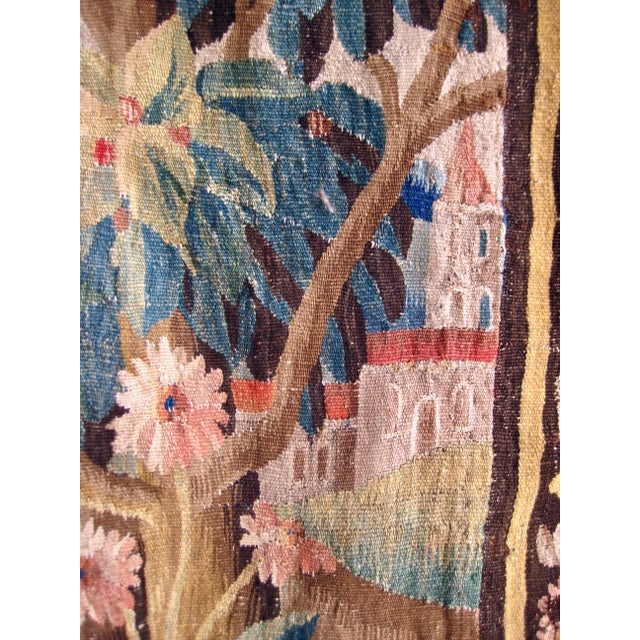 Aubusson Verdure Tapestry Birds and Cheery Trees Circa 17 Hundreds For Sale - Image 9 of 16