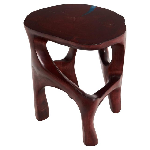 Wood Sculptural Side Table by Logniture For Sale - Image 15 of 15