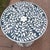 Navy Blue and Ivory Bone Inlay Accent Table/Plant Stand For Sale - Image 4 of 5