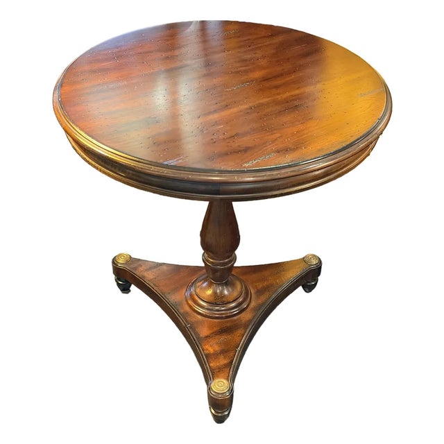 Round Wood Occasional Table For Sale