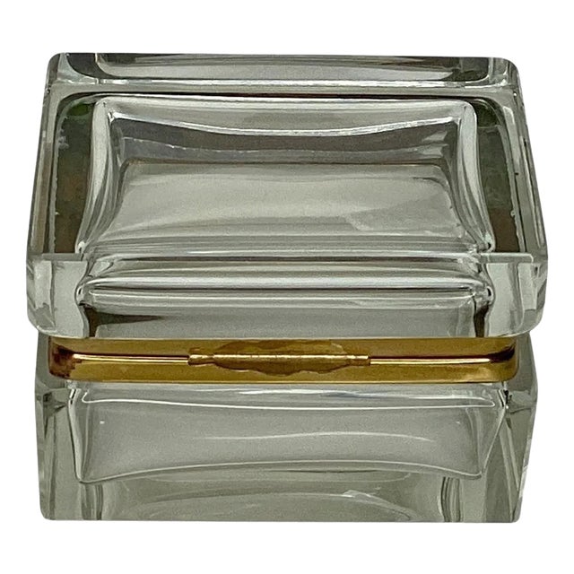 Clear Murano Glass Box For Sale