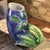 This Vintage Hand Painted Ceramic Eggplant Form Pitcher is a unique and charming piece made in Italy. The pitcher, crafted...