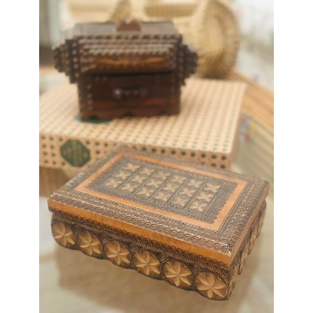 Wood Southern Handcrafted Folk Art Box For Sale - Image 7 of 7