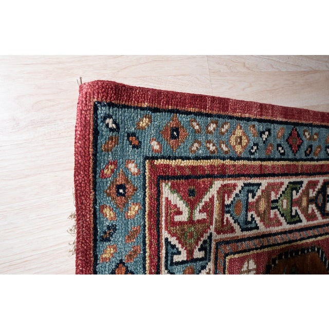 9x12 Kira Traditional Coral Geometric Paisley Hand Knotted Wool Carpet Rug For Sale - Image 4 of 5