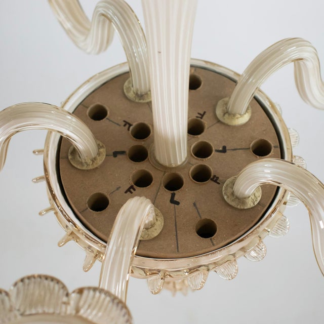 Vintage Baroque Style Crème Brûlée With Honey Lattimo Murano Chandelier For Sale - Image 12 of 12