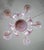 1960s Extraordinary Murano Glass Chandelier Adorned With Pink Flowers For Sale - Image 9 of 15