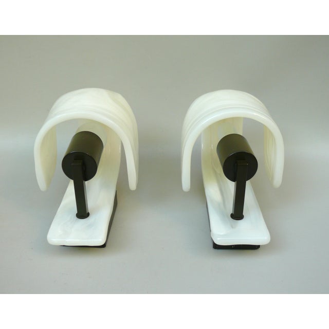 Space Age Futuristic Dark Brown Acrylic Glass Wall Lights from WILA, 1970s, Set of 2 For Sale - Image 4 of 18