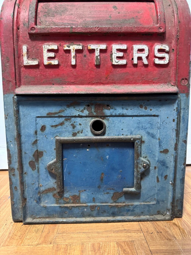 Antique u.s. Mail Cast Iron Street Collection Box — Carlisle