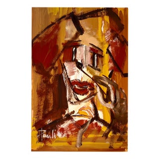 Gilbert Pauli, Curling, 1991, Gouache on Paper For Sale