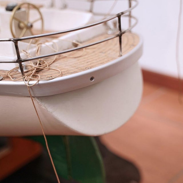 Large Sailboat Model, 1980s For Sale - Image 4 of 14