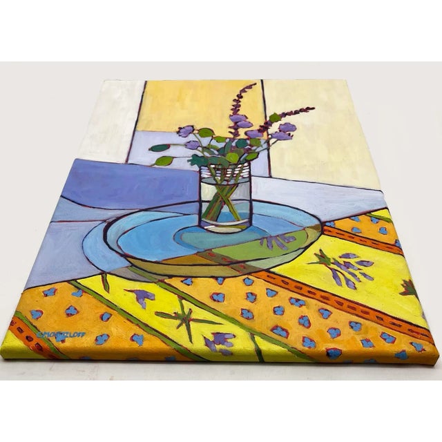 Modern "Sipping Wildflowers" Contemporary Original Fauvist Still Life Painting by Catherine Martzloff For Sale - Image 3 of 8