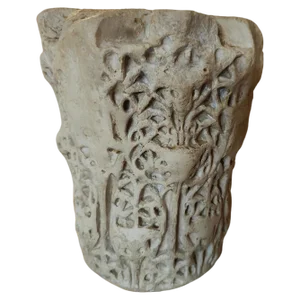 Antique Terracotta Capital in Arabesque Style, 1890
