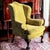 Country House Library Armchair Really good shape and finely carved legs. Upholstery is old, underneath will need re-...