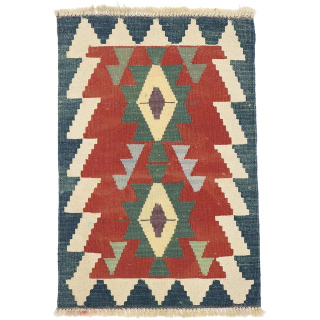 Vintage Persian Shiraz Kilim Rug - 02'00 X 02'11 For Sale - Image 9 of 9