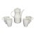 Vintage MCM German White Porcelain Hot Chocolate / Coffee / Tea Set for 4 For Sale