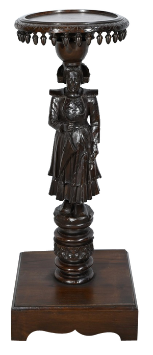 Antique Pedestal in Chestnut, 1890s