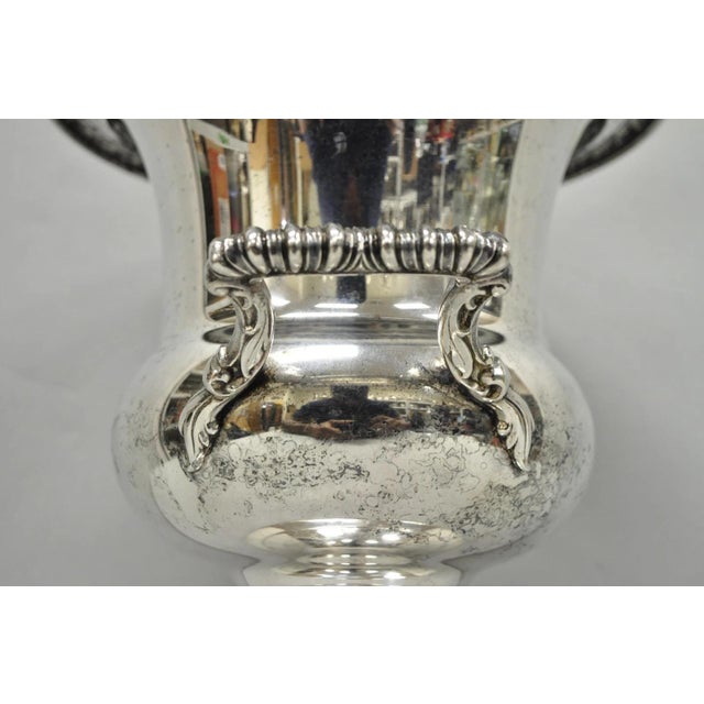Metal Vintage Wm Rogers "Spring Flower" Silver Plated Champagne Chiller Bar Ice Bucket For Sale - Image 7 of 18