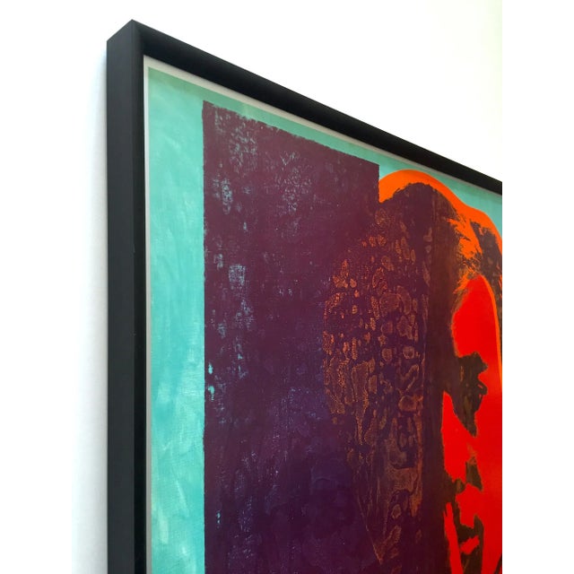 Andy Warhol Andy Warhol Estate Vintage 1989 Moma Exhibition Lithograph Print Framed Pop Art Poster " Self Portrait " 1967 For Sale - Image 4 of 13