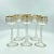 Crystal Gold Rimmed Champagne Glasses, Wine Glasses 6-pc Set, 24K Gold, 1900s'. Crystal glassware is made from high...