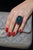 Blue Bochic “Orient” Vintage London Blue Topaz & Rhodolite Ring Set In 18 K Gold & Silver For Sale - Image 8 of 11