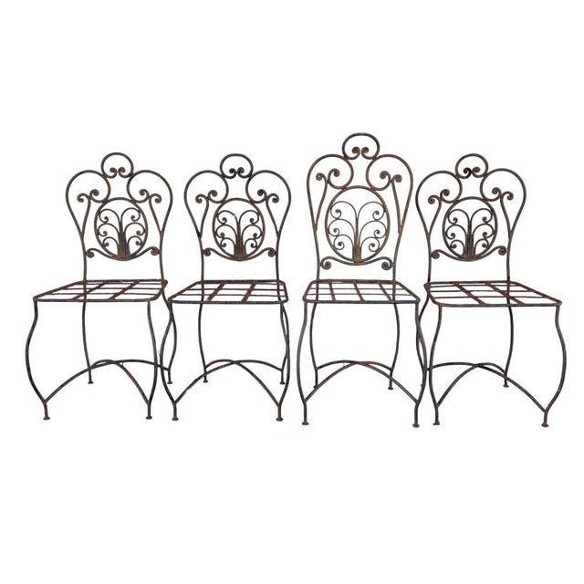 French Wrought Iron Chairs, 1970s, Set of 4 For Sale - Image 16 of 16