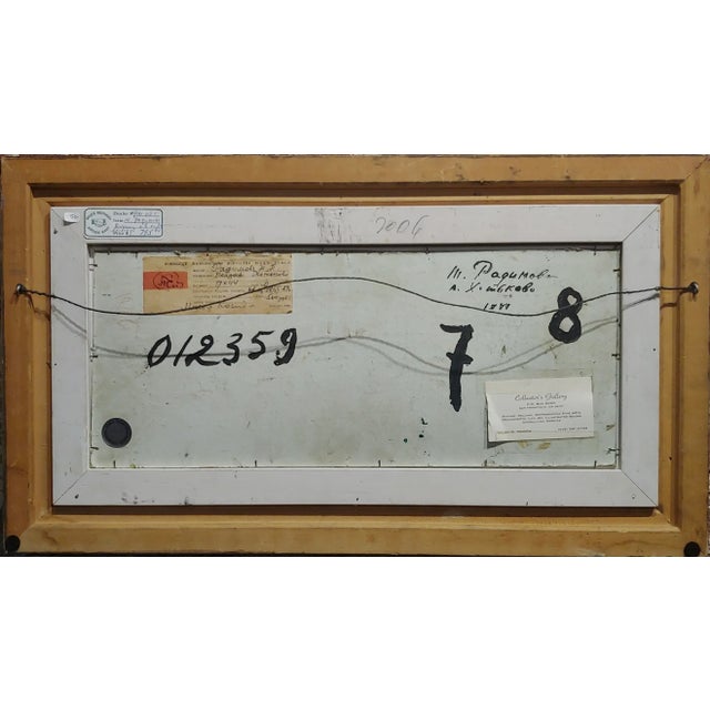 Brown 1968 "Khotkovo Village Landscape" Russian Oil Painting by Tatyana Radimova For Sale - Image 8 of 9