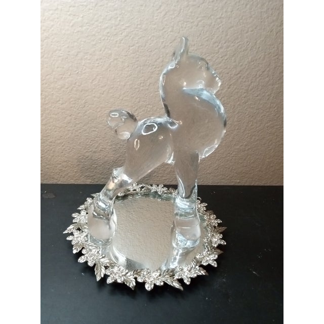 Glass 1970s Viking Clear Glass Stag Horse Figurine For Sale - Image 7 of 7