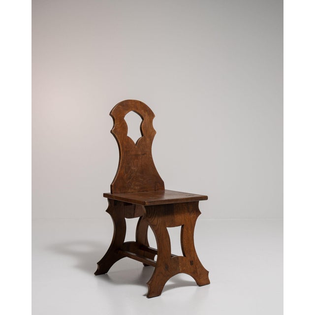 Early 20th Century France Rich Walnut Brown Carved Walnut Side Chair For Sale - Image 9 of 11