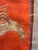 Wood 19th-Century Qing Chinese Red Silk & Gold-Thread Buddhist Lion Embroidery For Sale - Image 7 of 17