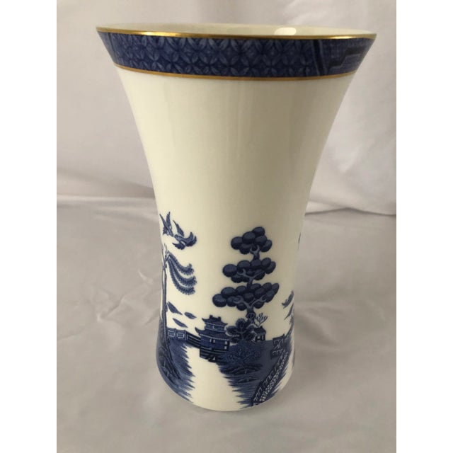 Ceramic Royal Doulton Booths Real Old Willow Vase For Sale - Image 7 of 9