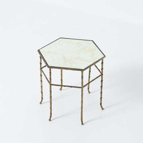 Metal Brass Side Table from Maison Baguès For Sale - Image 7 of 18