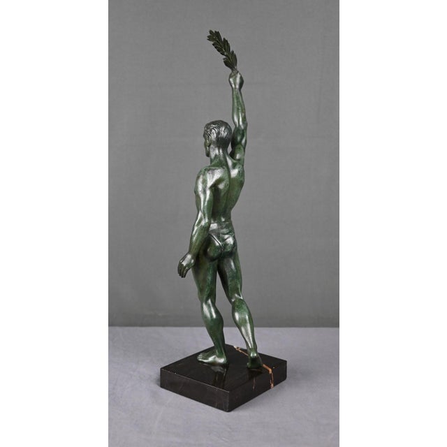 Unknown, Sculpture Victory, 1920s, Spelter Babbitt For Sale - Image 6 of 18