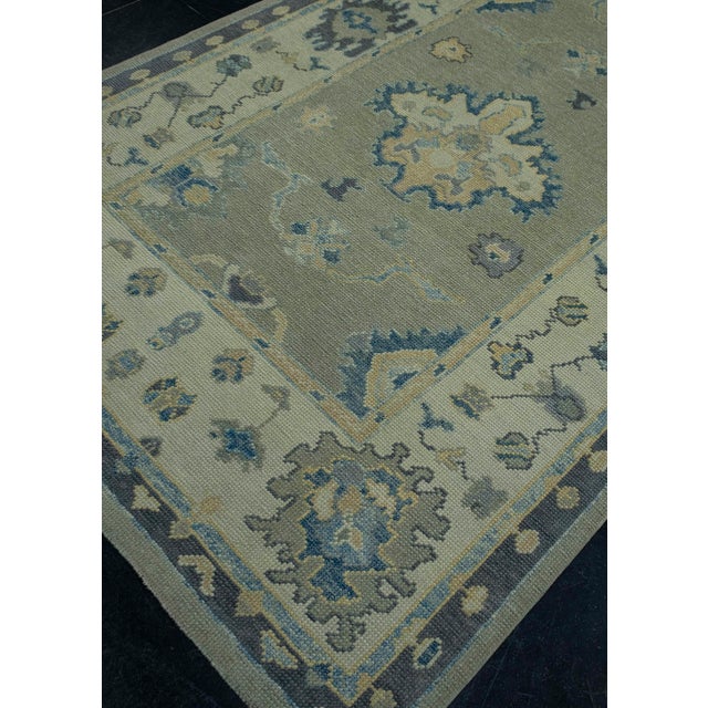 Turkish Turkish Oushak Rug 5'5" x 12'2" #18044 For Sale - Image 3 of 8