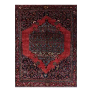 Antique Persian Bijar Area Rug 3’9″ X 5’1″
