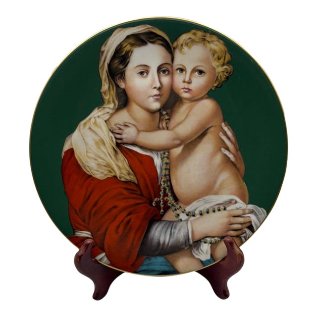 Vintage Ch Field Haviland Limoges Madonna & Child Decorative Plate, 1653 of 7500 For Sale