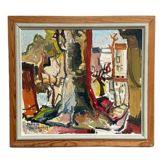 Olle Blomberg, Paris, 1964, Oil on Panel, Framed For Sale
