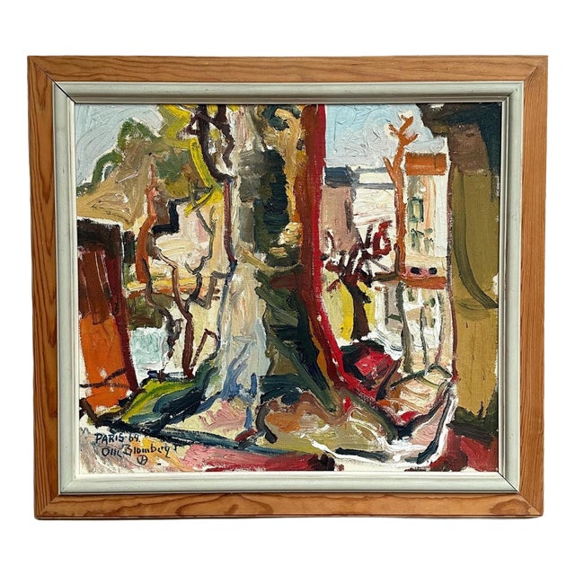 Olle Blomberg, Paris, 1964, Oil on Panel, Framed For Sale