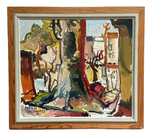 Olle Blomberg, Paris, 1964, Oil on Panel, Framed