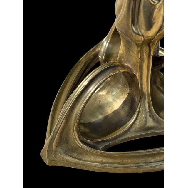 Lamp Base in Gilt Bronze by Louis Majorelle For Sale - Image 11 of 13